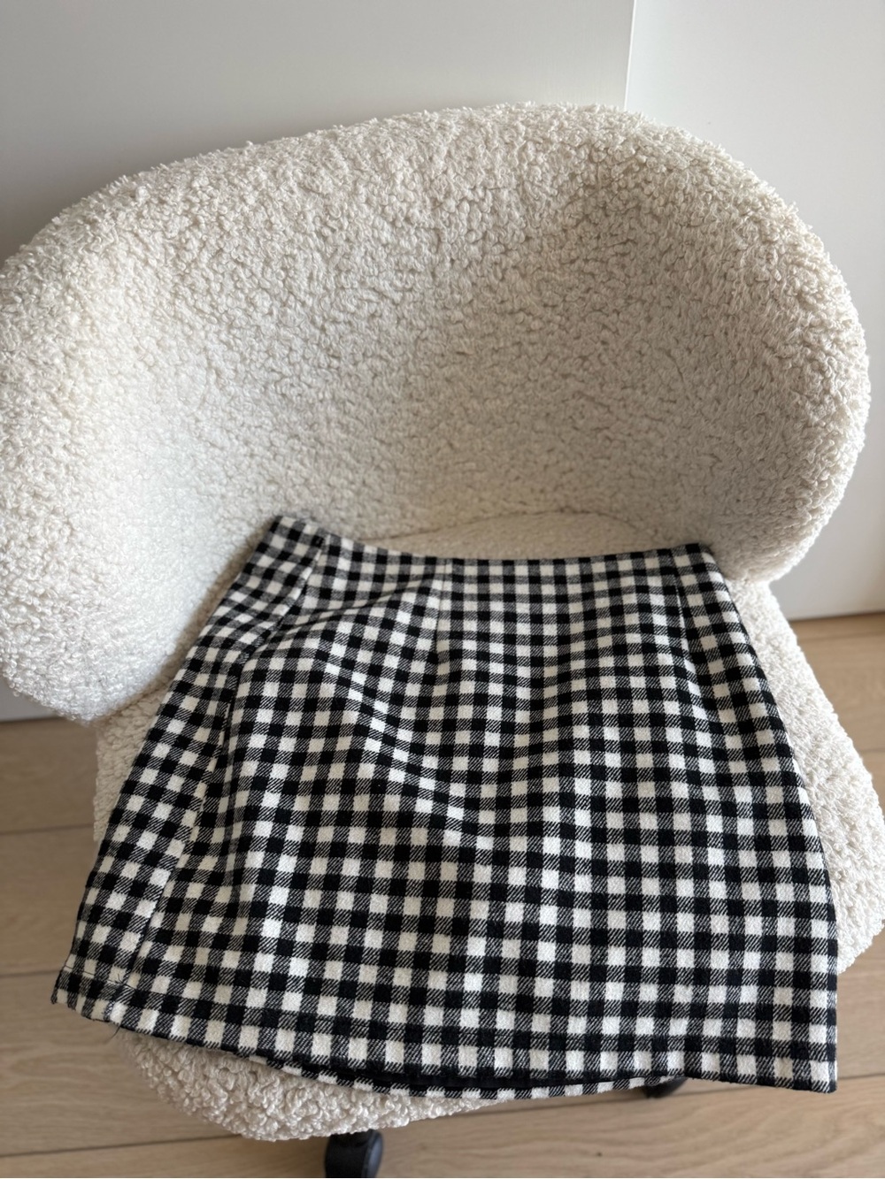 Forever 21 Black and White Gingham Mini Skirt